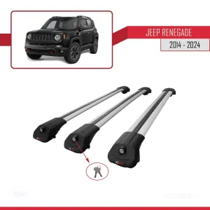 Jeep Renegade 2014 ve Sonrası ile uyumlu ACE-1 Ara Atkı Tavan Barı GRİ 3 ADET BAR thumb 4
