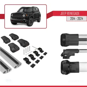 Jeep Renegade 2014 ve Sonrası ile uyumlu ACE-1 Ara Atkı Tavan Barı GRİ thumb 5