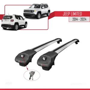 Jeep Limited 2014 ve Sonrası ile uyumlu ACE-1 Ara Atkı Tavan Barı GRİ - Görsel 4