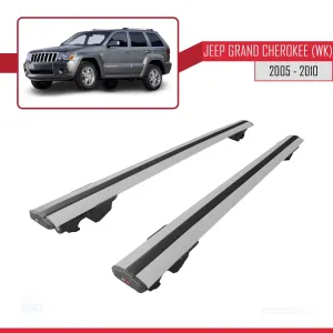 Jeep Grand Cherokee 2005-2010 Arası ile uyumlu HOOK Model Anahtar Kilitli Ara Atkı Tavan Barı GRİ thumb 4