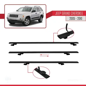 Jeep Grand Cherokee 2005-2010 Arası ile uyumlu Basic Model Ara Atkı Tavan Barı SİYAH 3 ADET thumb 5