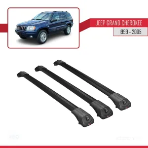 Jeep Grand Cherokee 1999-2005 Arası ile uyumlu ACE-1 Ara Atkı Tavan Barı SİYAH 3 ADET BAR thumb 3