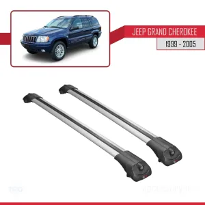 Jeep Grand Cherokee 1999-2005 Arası ile uyumlu ACE-1 Ara Atkı Tavan Barı GRİ thumb 3
