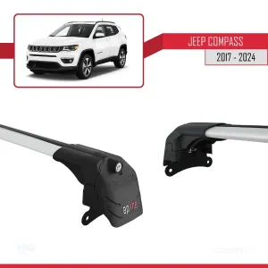 Jeep Compass 2017 ve Sonrası ile uyumlu ACE-2 Ara Atkı Tavan Barı GRİ - Görsel 5