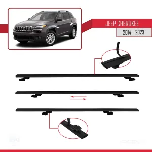 Jeep Cherokee (KL) 2014-2023 Arası ile uyumlu Basic Model Ara Atkı Tavan Barı SİYAH 3 ADET - Görsel 5