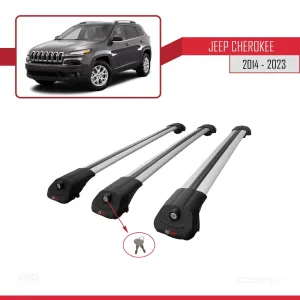 Jeep Cherokee (KL) 2014-2023 Arası ile uyumlu ACE-1 Ara Atkı Tavan Barı GRİ 3 ADET BAR thumb 4