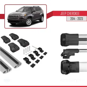 Jeep Cherokee (KL) 2014-2023 Arası ile uyumlu ACE-1 Ara Atkı Tavan Barı GRİ - Görsel 5