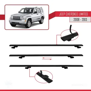 Jeep Cherokee (KK) 2008-2013 Arası ile uyumlu Basic Model Ara Atkı Tavan Barı SİYAH 3 ADET - Görsel 5