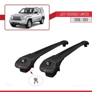 Jeep Cherokee (KK) 2008-2013 Arası ile uyumlu ACE-1 Ara Atkı Tavan Barı SİYAH thumb 4