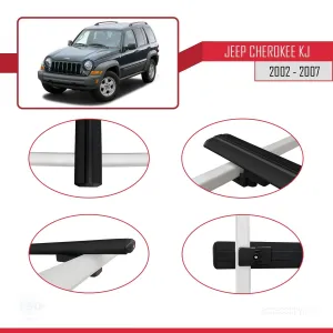 Jeep Cherokee (KJ) 2002-2007 Arası ile uyumlu Basic Model Ara Atkı Tavan Barı SİYAH 3 ADET - Görsel 4