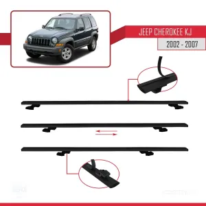 Jeep Cherokee (KJ) 2002-2007 Arası ile uyumlu Basic Model Ara Atkı Tavan Barı SİYAH 3 ADET - Görsel 5