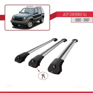 Jeep Cherokee (KJ) 2002-2007 Arası ile uyumlu ACE-1 Ara Atkı Tavan Barı GRİ 3 ADET BAR thumb 4