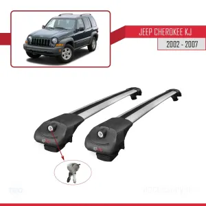 Jeep Cherokee (KJ) 2002-2007 Arası ile uyumlu ACE-1 Ara Atkı Tavan Barı GRİ - Görsel 4