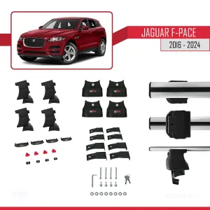 Jaguar F-Pace 2016-2025 ile uyumlu ACE-4 Ara Atkı Tavan Barı GRİ - Görsel 5