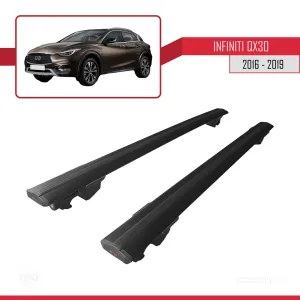 İnfiniti QX30 2016-2019 Arası ile uyumlu HOOK Model Anahtar Kilitli Ara Atkı Tavan Barı SİYAH thumb 4