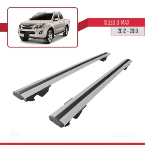 Isuzu D-Max 2012-2019 Arası ile uyumlu HOOK Model Anahtar Kilitli Ara Atkı Tavan Barı GRİ - Görsel 4