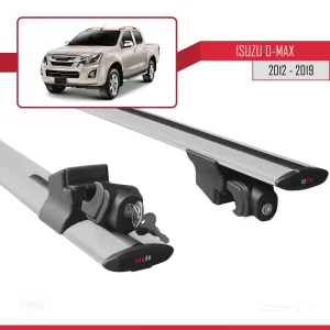 Isuzu D-Max 2012-2019 Arası ile uyumlu HOOK Model Anahtar Kilitli Ara Atkı Tavan Barı GRİ - Görsel 5