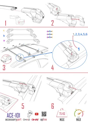 Isuzu D-Max 2012-2015 ile uyumlu ACE-1 Ara Atkı Tavan Barı SİYAH 3 ADET BAR thumb 4