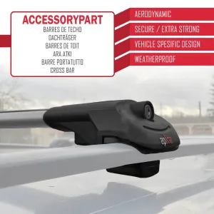 Isuzu D-Max 2012-2015 ile uyumlu ACE-1 Ara Atkı Tavan Barı GRİ 3 ADET BAR thumb 5