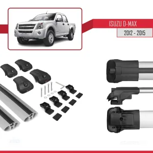 Isuzu D-Max 2012-2015 ile uyumlu ACE-1 Ara Atkı Tavan Barı GRİ thumb 5