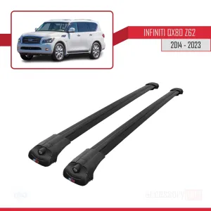 Infiniti QX80 Z62 2014-2023 Arası ile uyumlu ACE-1 Ara Atkı Tavan Barı SİYAH thumb 3