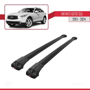 Infiniti QX70 S51 2013 ve Sonrası ile uyumlu ACE-1 Ara Atkı Tavan Barı SİYAH thumb 3