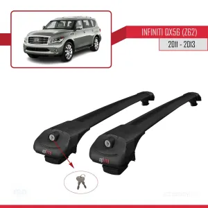 Infiniti QX56 Z62 2011-2013 Arası ile uyumlu ACE-1 Ara Atkı Tavan Barı SİYAH thumb 4