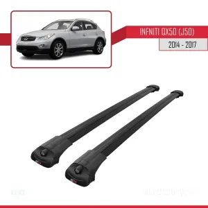 Infiniti QX50 (J50) 2014-2017 Arası ile uyumlu ACE-1 Ara Atkı Tavan Barı SİYAH thumb 3