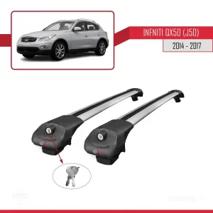 Infiniti QX50 (J50) 2014-2017 Arası ile uyumlu ACE-1 Ara Atkı Tavan Barı GRİ thumb 4