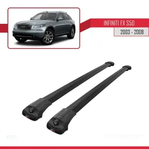Infiniti FX (S50) 2003-2008 Arası ile uyumlu ACE-1 Ara Atkı Tavan Barı SİYAH - Görsel 3