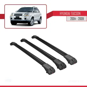 Hyundai Tucson (JM) 2004-2009 Arası ile uyumlu ACE-1 Ara Atkı Tavan Barı SİYAH 3 ADET BAR thumb 3