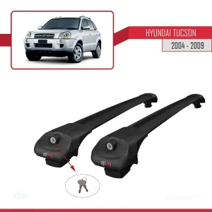 Hyundai Tucson (JM) 2004-2009 Arası ile uyumlu ACE-1 Ara Atkı Tavan Barı SİYAH thumb 4