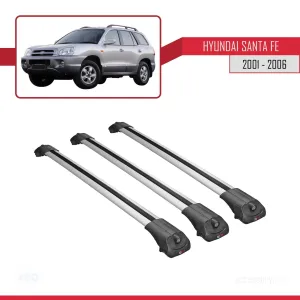 Hyundai Santa Fe (SM) 2001-2006 Arası ile uyumlu ACE-1 Ara Atkı Tavan Barı GRİ 3 ADET BAR thumb 3