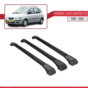 Hyundai Lavita / Matrix (FC) 2001-2010 Arası ile uyumlu ACE-1 Ara Atkı Tavan Barı SİYAH 3 ADET BAR thumb 3