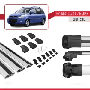 Hyundai Lavita / Matrix (FC) 2001-2010 Arası ile uyumlu ACE-1 Ara Atkı Tavan Barı GRİ 3 ADET BAR thumb 5