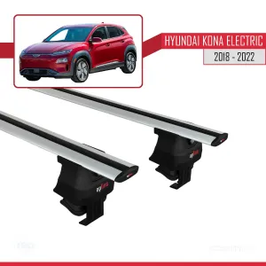 Hyundai Kona Electric 2018-2022 Arası ile uyumlu ACE-4 Ara Atkı Tavan Barı GRİ thumb 3