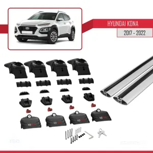 Hyundai Kona 2017-2022 Arası ile uyumlu ACE-2 Ara Atkı Tavan Barı GRİ - Görsel 5