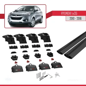 Hyundai ix35 2010-2016 Arası ile uyumlu ACE-2 Ara Atkı Tavan Barı SİYAH - Görsel 5