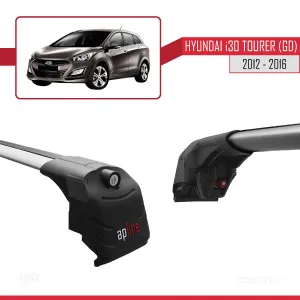 Hyundai i30 Tourer (GD) 2012-2016 Arası ile uyumlu ACE-2 Ara Atkı Tavan Barı GRİ thumb 3