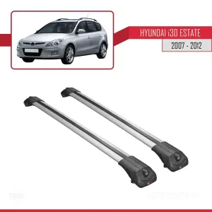 Hyundai İ30 SW 2007-2012 Arası ile uyumlu ACE-1 Ara Atkı Tavan Barı GRİ - Görsel 3