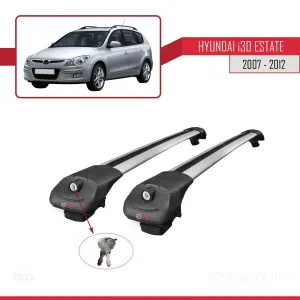 Hyundai İ30 SW 2007-2012 Arası ile uyumlu ACE-1 Ara Atkı Tavan Barı GRİ - Görsel 4