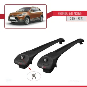 Hyundai i20 Active 2015-2020 Arası ile uyumlu ACE-1 Ara Atkı Tavan Barı SİYAH - Görsel 4