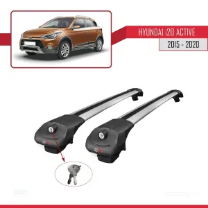 Hyundai i20 ACTIVE 2015-2020 Arası ile uyumlu ACE-1 Ara Atkı Tavan Barı GRİ - Görsel 4