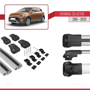 Hyundai i20 ACTIVE 2015-2020 Arası ile uyumlu ACE-1 Ara Atkı Tavan Barı GRİ - Görsel 5
