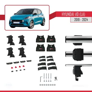 Hyundai i10 (LA) 2019 ve Sonrası ile uyumlu ACE-4 Ara Atkı Tavan Barı GRİ thumb 5