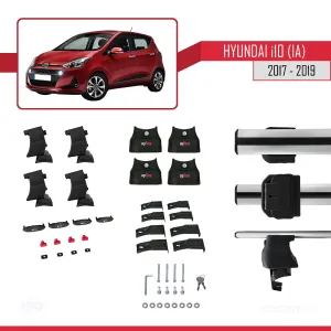 Hyundai i10 (IA) 2017-2019 Arası ile uyumlu ACE-4 Ara Atkı Tavan Barı GRİ - Görsel 4