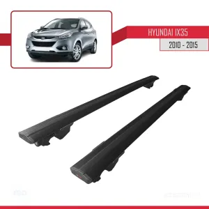 Hyundai IX35 2010-2015 Arası ile uyumlu HOOK Model Anahtar Kilitli Ara Atkı Tavan Barı SİYAH thumb 4