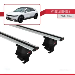 Hyundai Ioniq 5 2021 ve Sonrası ile uyumlu ACE-4 Ara Atkı Tavan Barı GRİ thumb 3