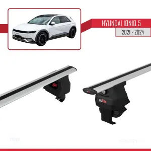 Hyundai Ioniq 5 2021 ve Sonrası ile uyumlu ACE-4 Ara Atkı Tavan Barı GRİ thumb 4