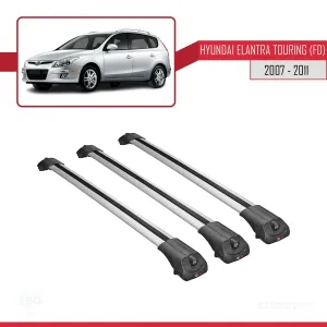 Hyundai Elantra Touring (FD) 2007-2011 Arası ile uyumlu ACE-1 Ara Atkı Tavan Barı GRİ 3 ADET BAR thumb 3